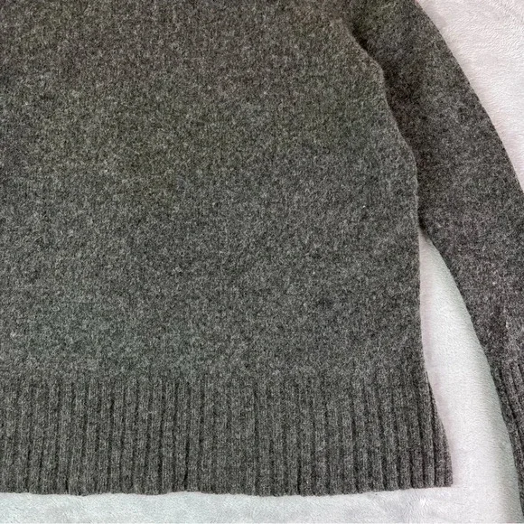 Moth Anthropologie Turtleneck Sweater Women's Small Grey Wool Blend Knit Minimal - Picture 11 of 16